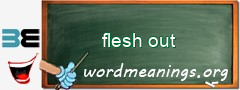 WordMeaning blackboard for flesh out